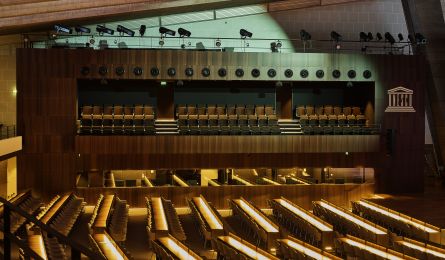 Large auditorium of UNESCO